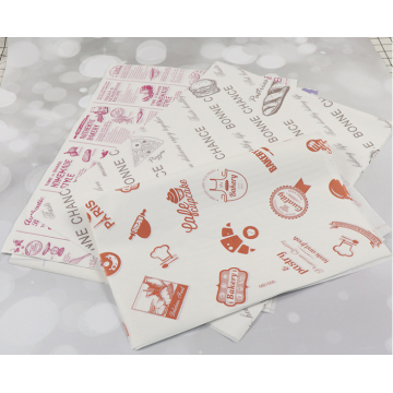 Folha de papel de hambúrguer impresso de grau alimentício personalizado